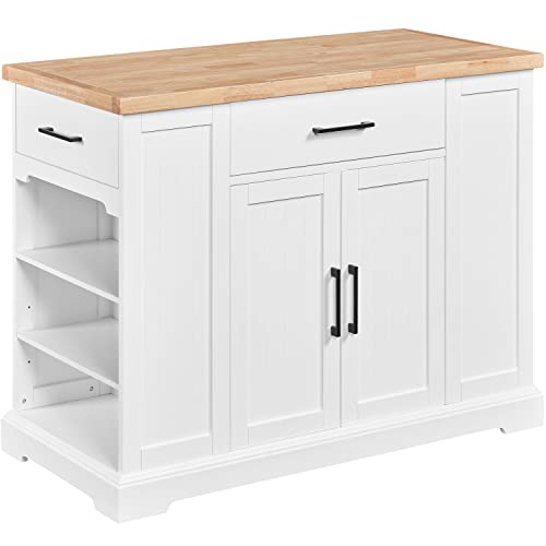 Yaheetech Yaheetech Rolling Kitchen Island Cart with 3 Drawers, Kitche — Design and materials in detail