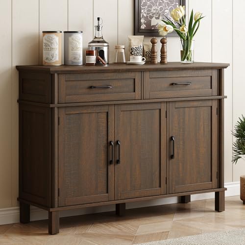 ONBRILL ONBRILL 48 Inch Buffet Cabinet with Storage, Farmhouse Sideboa — Controls and everyday operation