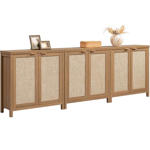 SICOTAS SICOTAS Sideboard Buffet Cabinet with Storage, Rattan Coffee B — Key specifications at a glance