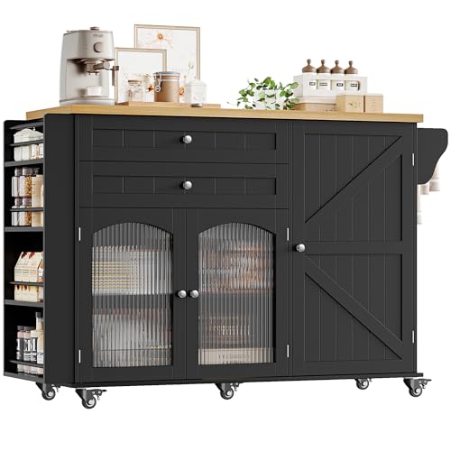 FINETONES FINETONES 52" Kitchen Island with Storage, Rolling Kitchen C — Side-by-side comparison of top picks in this category