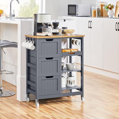 Yaheetech Yaheetech Kitchen Island Cart with 3 Drawers and 3 Shelves, — Key specifications at a glance