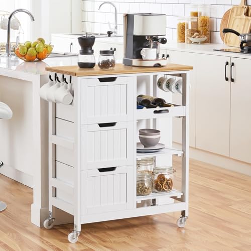 Yaheetech Yaheetech Kitchen Island Cart on Wheels with 3 Drawers and 3 — Key features at a glance