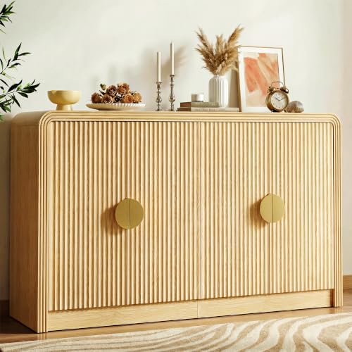 Decofy Decofy 55" Fluted Buffet Sideboard Cabinet, Modern Mid Century — Key features at a glance