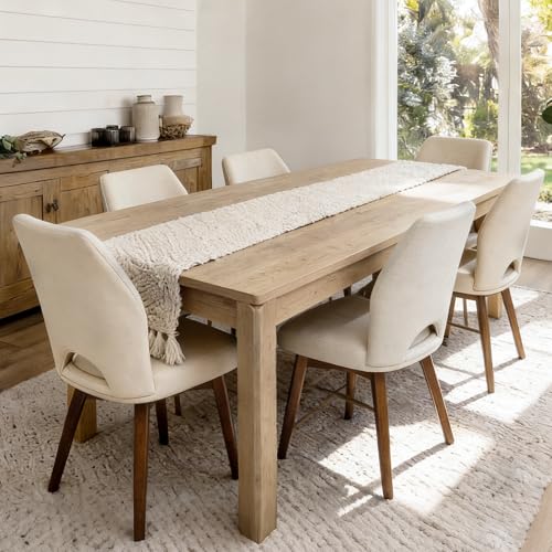 BERRY NEST Farmhouse Dining Table for 6, Rectangle Dining Table, Kitch — Build quality and design details up close