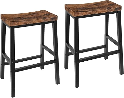 HOOBRO Bar Stools, Set of 2 Bar Chairs, 23.6 Inch Saddle Stools, Kitch — Key specifications at a glance