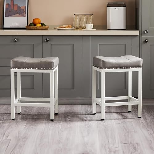 Sweetcrispy 24 Inch Bar Stools Set of 2, Counter Height Barstools for — Build quality and design details up close