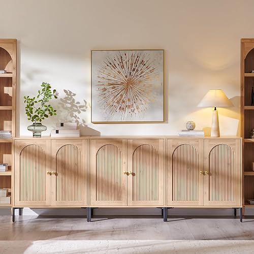 IFGET Modern Buffet Cabinet with Storage, 92.63" W Fluted Arched Sideb — Key specifications at a glance
