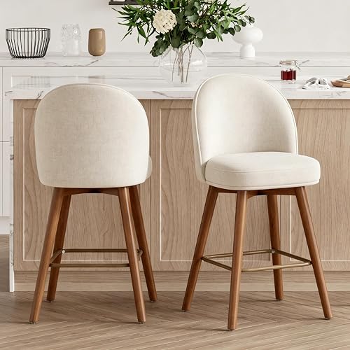 Daluvenix Modern Swivel Bar Stools Set of 2, Chic Upholstered Counter — Durability testing under extreme conditions