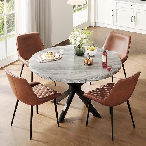 Jocisland Upholstered Faux Leather Dining Chairs Set of 4, Mid-Century — Our recommended configuration for best results