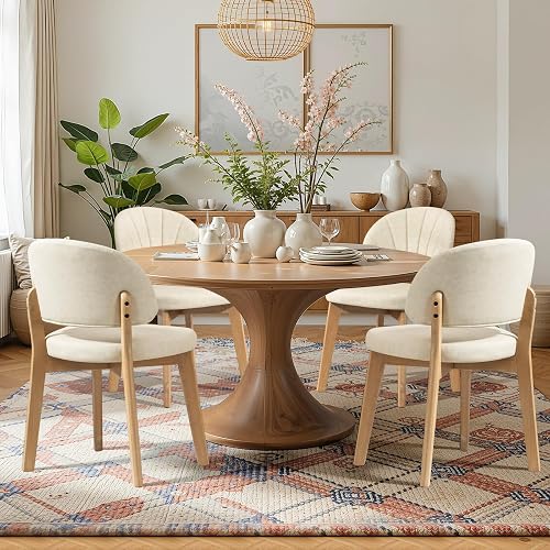 LONWIK PU Leather Dining Chairs Set of 4, Upholstered Kitchen & Dining — Build quality and design details up close