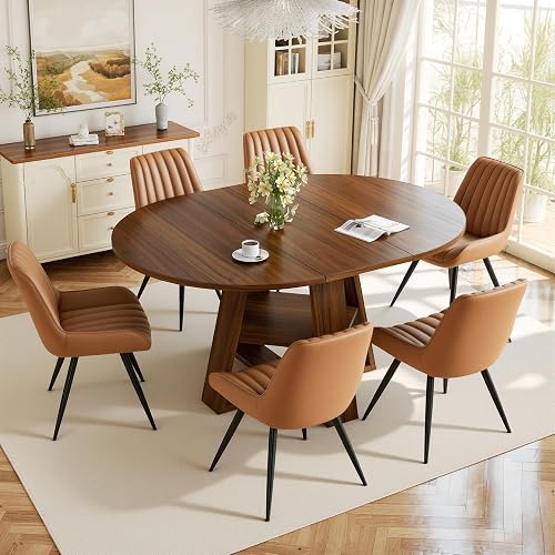 RESTACORIN Extendable Round Dining Table Set for 4-6, 5-Piece Oval Kit — Side-by-side comparison of top picks in this category