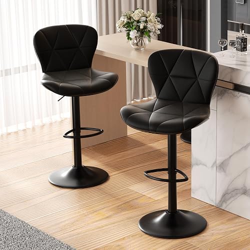 Nalupatio Modern Bar Stools Set of 2, Adjustable Faux Leather Upholste — Manufacturer product photo — how to choose bar stool heig