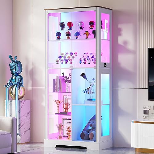 MDGC 71” Glass Display Cabinet with RGB Light - Curio Cabinet with Gla — How the options on this page compare