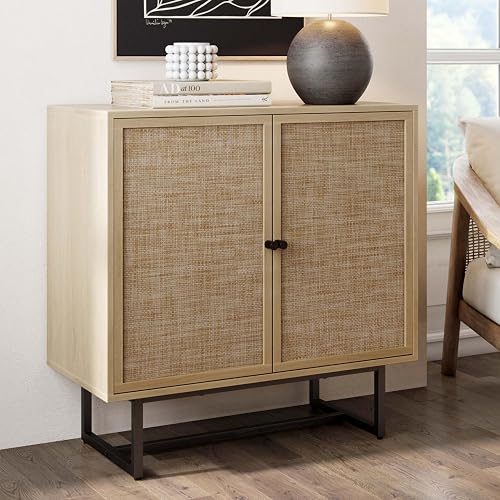 Nathan James Kova Accent Sideboard Storage Cabinet in Light Wood and R — Key specifications at a glance